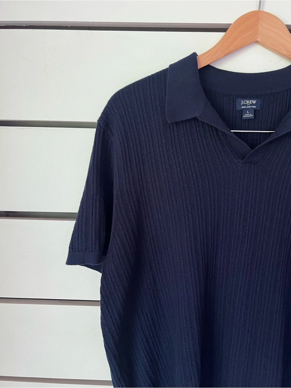 J. Crew Textured Johnny-Collar Sweater Polo